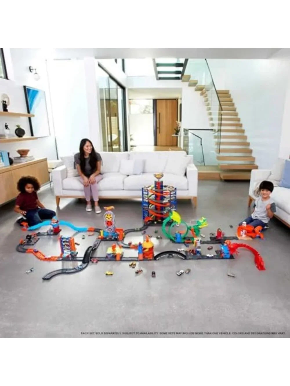 Ultimate Stunt Box Playset with Fuel Can & Cars - Hot Wheels Track Builder Fun!